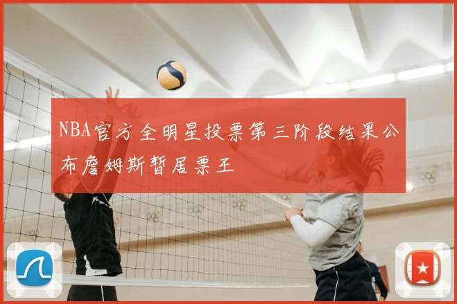 NBA官方全明星投票第三阶段结果公布詹姆斯暂居票王